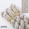 Fio de Lã de Alpaca Colorido com Lurex Médio para Tricô Manual DIY em Suéteres, Gorros e Cachecóis