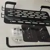 Armário de Parede sem Furo para Lavatório, Rack de Armazenamento para Banheiro, Prateleira de Armazenamento sem Furo