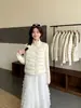 Chaqueta de algodón de punto con cuello alto y patchwork de moda para mujer, estilo corto, nueva colección de invierno 2026, abrigo ligero de algodón para figuras petite, moderno