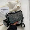 Bolsa para Mujer al por Mayor Bolsa para Mujer 2022 Nueva Moda Hombro Cruzada Pequeña Versátil Diamante Pequeña Redonda Bolsas