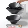 Louça de Melamina Xiangyuan Tigela Grande Padrão Espiral Preto Tigela para Macarrão Tigela para Hot Pot Picante Tigela para Macarrão de Arroz Tigela para Sopa Tigela para Ramen Tigela Grande para Sopa