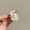 Mascotas Lindas Aquí~ Anillos de Gato Adorables y Juguetones con Diseños de Nicho, Sensación de Alta Gama, Dulces y Versátiles para el Uso Diario, Anillos Exquisitos