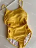 [4 Colores] Nuevo Color Caramelo Sexy Corte en la Cintura Flor de Alto Nivel para Vacaciones Cubre Vientre Aspecto Adelgazante Traje de Baño de una Pieza para Mujer