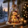 Cena Festiva Mini Iluminada Transfronteiriça Sino de Natal Brilhante Decoração de Natal