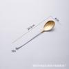 Acero inoxidable 304 Cuchara Tenedor estilo coreano japonés chapado en oro titanio mango largo para el hogar hotel logo láser
