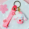Figuritas de llavero de goma blanda de anime de dibujos animados, colgantes para mochila, accesorios para bolsos, pequeños adornos, al por mayor en stock para tiendas