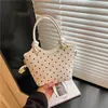 Bolso de Mano Estilo Coreano Súper Popular Moda Lunares Bolso Cubo 2026 Nuevo Verano Versátil Nicho Lujo Ligero Bolso de Hombro Cruzado