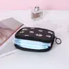 Nova Bolsa Cosmética Transparente de Margaridas Bolsa de Armazenamento Portátil à Prova d'Água Necessaire Pequena de Armazenamento Menstrual para Estudantes
