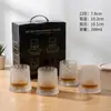 Copo de uísque exclusivo transfronteiriço, caixa de presente de luxo, em estoque, rolamento de metal, luminoso, copo de vinho criativo para alívio do estresse