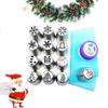 Bicos Decoradores Russos de Aço Inoxidável Conjunto de 15 Peças Série de Natal Floco de Neve Árvore de Natal Ferramentas de Confeitaria Grau Alimentício