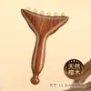 Herramienta de tres puntas Suzaku: Peine Masajeador Ocular Pequeño Flor de Loto de Palo de Rosa de Cálao, Peine Meridian, Masajeador de Puntos de Acupuntura Facial, Estirador de Tendones Faciales