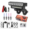 Luz de bicicleta de alto brillo con bocina de alto decibelio, luz de iluminación nocturna para bicicleta, juego de accesorios para equipo de ciclismo al aire libre