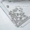Diamante de Circonia Rosa con Base Plana para Arte de Uñas Modelo Transfronterizo de Cruz Caja de 12 Compartimentos Joyería Brillante de Circonia Rosa Claro de Tamaño Mediano para Uñas