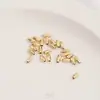 Cuentas Tubulares Retorcidas de Color Conservante Rellenas de Oro de 14K, Cuentas Espaciadoras Tubulares Redondas Pequeñas, Tubos Rectos Facetados, Materiales de Cuentas Sueltas para Joyería Hecha a Mano DIY