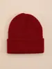 Gorro de punto circular de color liso, gorro de invierno para bebé, gorro de punto liso de acrílico, cálido y a prueba de viento