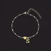 Pulsera de Acero Inoxidable Retro Simple con Letra Inglesa de Amor Transfronteriza para Mujer Pulsera de Goteo de Aceite Pulsera de Letras Dropshipping