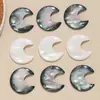 Nuevos Accesorios Versátiles de Resina de Imitación de Concha Natural, Parche de Luna, Materiales para Pendientes DIY al por Mayor