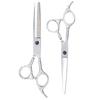 Fornecido Diretamente pelo Fabricante, Tesouras Domésticas para Desbaste e Modelagem de Franjas, Tesouras Planas para Salão de Cabeleireiro, Tesouras de Cabeleireiro com Padrão de Peixe, Tesouras para Animais de Estimação