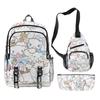 Producto Nuevo Sanrio Perro Orejón Perro Canela Cinnamoroll Mochila Escolar Mochila Estuche para Lápices Bolso de Hombro Set de Tres Piezas