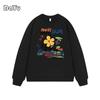 Sudadera Blanca Redonda Floral de Dilireba para Mujer Forrada de Polar Otoño e Invierno 2025 Versátil Talla Grande Cálida Moderna