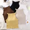Estilo Coreano Garota Quente Gola Alta de Pendurar no Pescoço Regata de Alça Costas Bonitas Bojo Fixo com Bojo Envolvimento no Peito Roupa Externa Base Tubinho