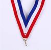 Cordões para Medalhas com Fita Estampada Vermelha, Branca e Azul no Atacado, Fita de Poliéster Estampada por Transferência Térmica, Cordões para Crachás de Fábrica, Cordões para Crachás de Identificação de Estudantes