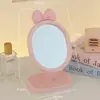 Espejo de Almacenamiento de Escritorio para Dormitorio Hogareño Espejo de Belleza de Alta Definición para Mesa de Dormitorio Espejo de Maquillaje con Lazo de Alto Valor para Oficina