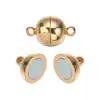 Cierre Magnético Redondo Bucle Doble Cara a Cara Imán de Cobre Cierre Pulsera Conector de Collar Decoración Hecha a Mano DIY Accesorios de Joyería