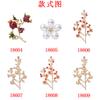 Nuevas ramas de flores de granada roja hojas flor de perla de agua dulce accesorios de aleación accesorios para el cabello materiales para ropa venta al por mayor por lotes