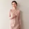 Cardigan Feminino de Tricô Cashmere Cor Sólida Renda Retro Francês Solto Emagrecedor Moda Versátil Top Suéter Peça de Exterior