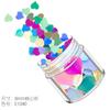 Parche de arte de uñas dorado de corazón de amor de 8 mm Cuentas de relleno de limo de cristal DIY Relleno de pegamento UV