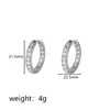Pendientes de Acero de Titanio Incrustados con Diamantes Estilo Lujo Ligero Moda Europea y Americana para Mujer, Diseño Versátil Pendientes y Aros de Acero Inoxidable 304 Venta al por Mayor