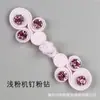 Cinta Étnica Tejida a Mano con Diseño de Cuatro Ruedas para Hanfu y Qipao, Botones Decorativos con Pedrería Colorida Cosida a Máquina, Caja de Regalo y Botones Decorativos para Invitaciones de Boda