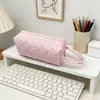 Bolsa de maquillaje acolchada con lunares rosas y azules estilo coreano transfronteriza, bolsa de tocador de viaje portátil de gran capacidad, bolsa de almacenamiento simple de mano