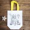 Bolsa de Grafitis No Tejida Bolsa de Clasificación de Basura DIY Material para Bolso de Mano de Producción Pintado a Mano para Niños