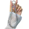 Colgante de Perrito Cadena para Teléfono Móvil Rueda de Cuentas Hecha a Mano Cadena de Muñeca de Cristal Cadena de Cuerda para Funda de Teléfono Móvil Cadena de Llaves