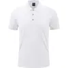 Camiseta de Color Sólido con Cuello y Logo Imprimible para Hombre Transpirable de Negocios de Manga Corta Ropa de Trabajo en Grupo Camisa Polo