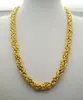Collar Chapado en Oro para Hombre, Joyería de Oro Sudafricana, Oro Pulido a la Llama, Mismo Color por Dentro y por Fuera, Tendencia Nacional
