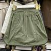 Saia Esportiva Americana Nova de Verão com Design Elástico Solto Saia Feminina para o Trabalho Afinando Corpo em Forma de Pera