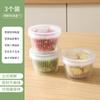 Caja de conservación de cebolletas de cocina de estilo japonés, caja de almacenamiento de jengibre y ajo, caja de conservación de alimentos para refrigerador con drenaje de doble capa