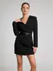 Blazer Elegante e Versátil Estilo Coreano com Cinto da Moda e Design Slim-Fit, Novo para o Outono de 2026