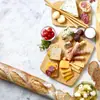 Tábua de Corte Doméstica de Bambu Mesa de Cozinha Tábua de Cortar Dupla Face Conjunto Simples de Tábua Deli Tábua de Queijo de Madeira Maciça