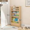 Estantería de Madera Maciza para Niños, Estante de Almacenamiento, Trasera de Puerta para Lectura de Piso, Multicapa, Almacenamiento de Pared, Estante para Libros de Imágenes, Colgante de Pared, Librería Ultrafina