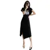 Vestido Plissado Acinturado Verão Elegante Temperamento Disfarça Barriga Emagrecimento Senso de Design Nicho Rosa Vestido Camiseta de Comprimento Médio