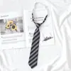 Estudiante Jk Estilo Universitario Corbata Corta Rayada Estilo Japonés Jk Nueva Versión Coreana Roja Boda Negro Puro Corbata de Mujer