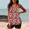 Europeu e Americano Novo Transfronteiriço Confortável Roupa de Banho Duas Peças Estampada Tankini Secagem Rápida Dividido Roupa de Banho Estilo Quente da Amazon