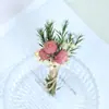 Ramo Mini de Flores Secas Transfronterizo de 12 cm, Flores Reales, Rosas, Gypsophila, Regalo, Ramillete, Decoración de Coche, Decoración Hecha a Mano