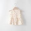 Vestido de Verão para Meninas vestido Estilo Western para Bebê Infantil Personalizado Marca da Moda Flor em Formato de Coração Desenho Animado Fofo Princesa Vessal Vestido