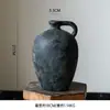 Estilo Silencioso Jarrón Vintage Cerámica Gruesa Jarra de Cerámica para Casa de Huéspedes Nuevo Estilo Chino Cerámica Inserto para Flores Secas Maceta de Balcón Decoración del Hogar