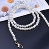 Cadena de perlas para bolso, colgante de hada de perlas de 10 mm, accesorio de joyería, cadena de perlas de alambre de acero para hombro y bandolera.